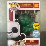 Movies Kung Fu Panda #1567 Po (Chase) Vinyl Figure Bobblehead Vaulted Collectible With Protector Funko Pop Figure