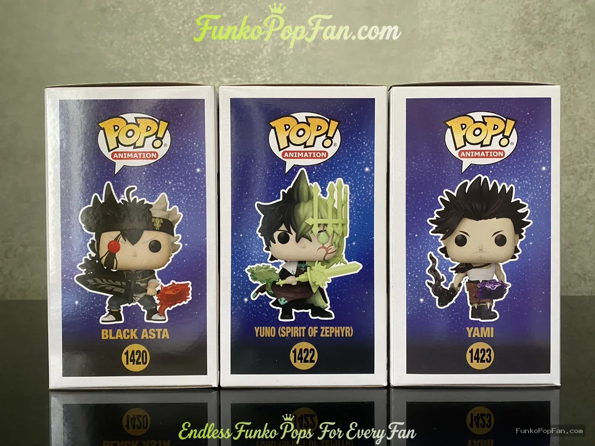 Bundle Funko Pop #1420/#1422/#1423 Jujutsu Kaisen Jujutsu Sorcerers Black Asta / Tengen Satoru / Yam - Funko Pop Figure