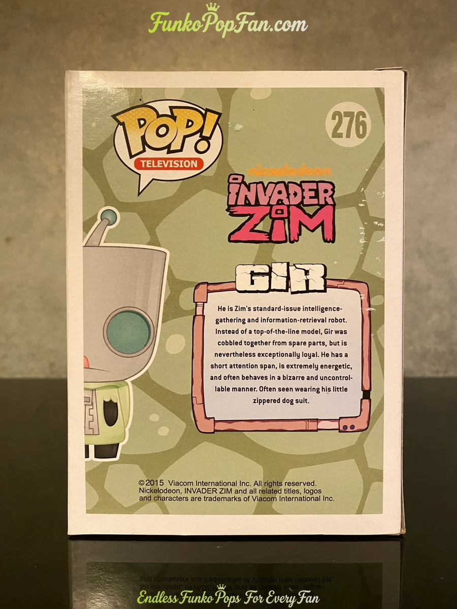 Funko Pop! Television Invader Zim #276 Robot Gir Vinyl Figure Bobblehead Vaulted Collectible With Pr - Funko Pop Figure