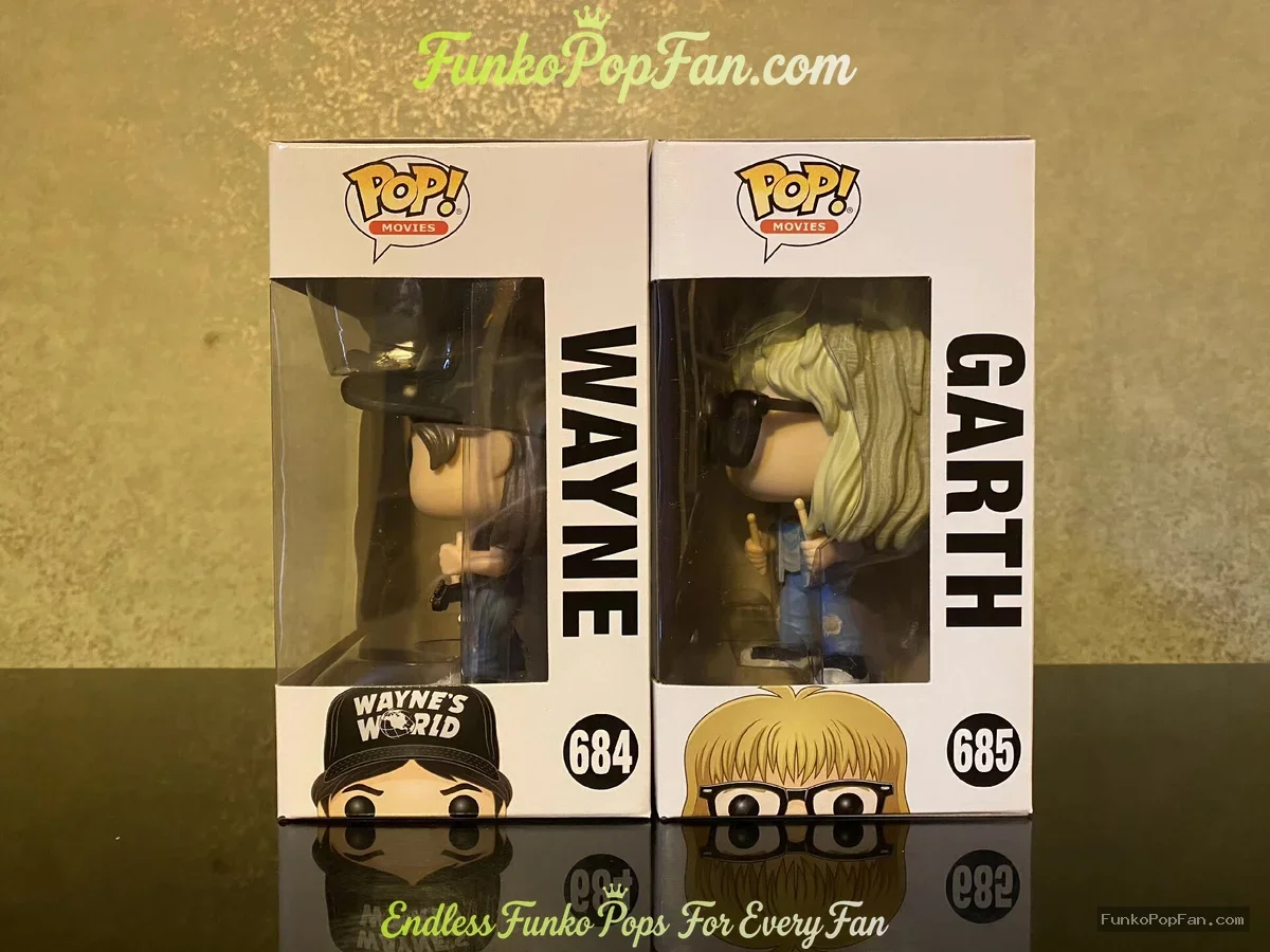 Funko Pop! Movies Wayne's World #684 Wayne / Garth #685 Vinyl Figure Bobblehead Vaulted Collectible  - Funko Pop Figure
