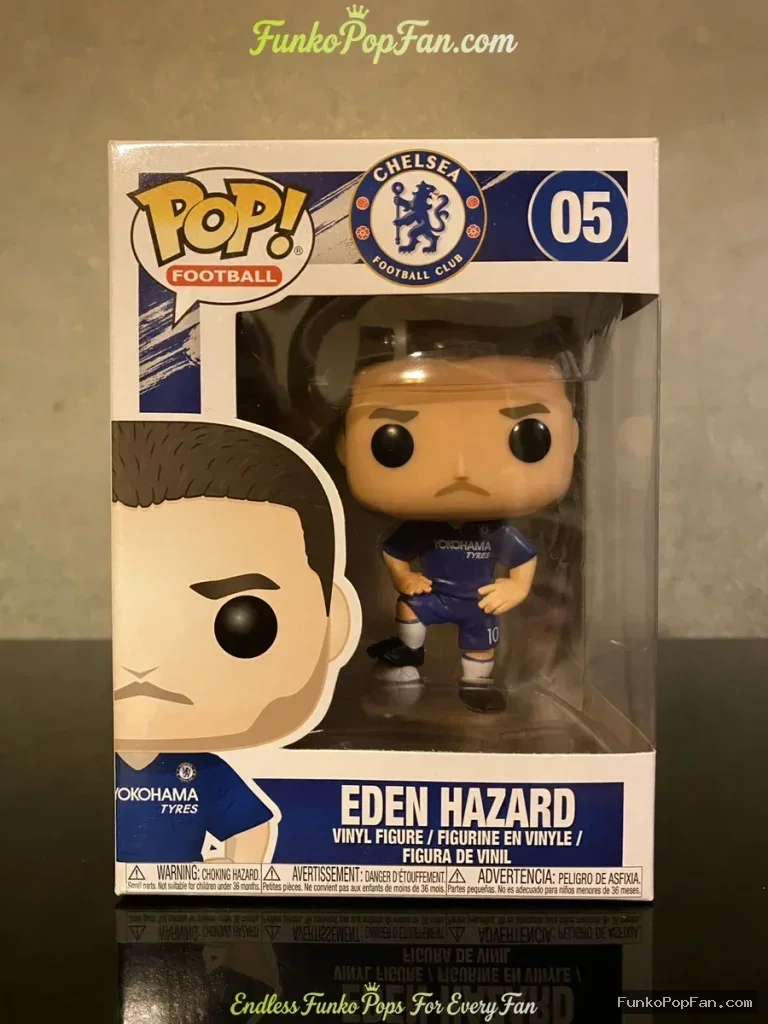 Football #05 Eden Hazard Vinyl Figure Bobblehead Vaulted Collectible With Protector Funko Pop Figure
