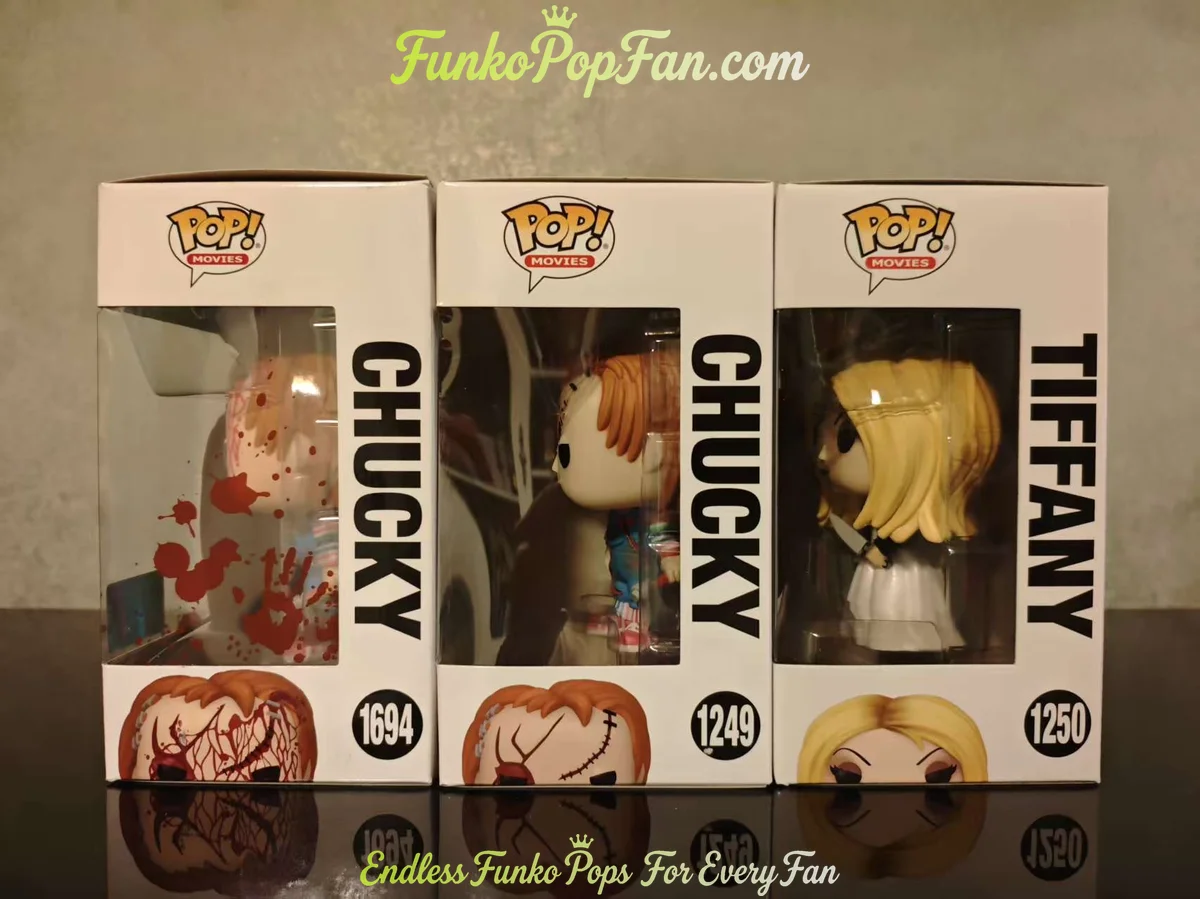 Bundle Funko Pop! Movies Child's Play #1694 Chucky / Chucky #1249 / Tiffany #1250 Vinyl Figure Bobbl - Funko Pop Figure