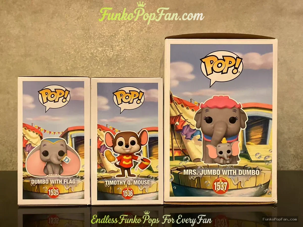 Bundle Funko Pop! Disney Dumbo #1539 Dumbo / Timothy Mouse #1536 / Mrs. Jumbo with Dumbo #1537 Vinyl - Funko Pop Figure