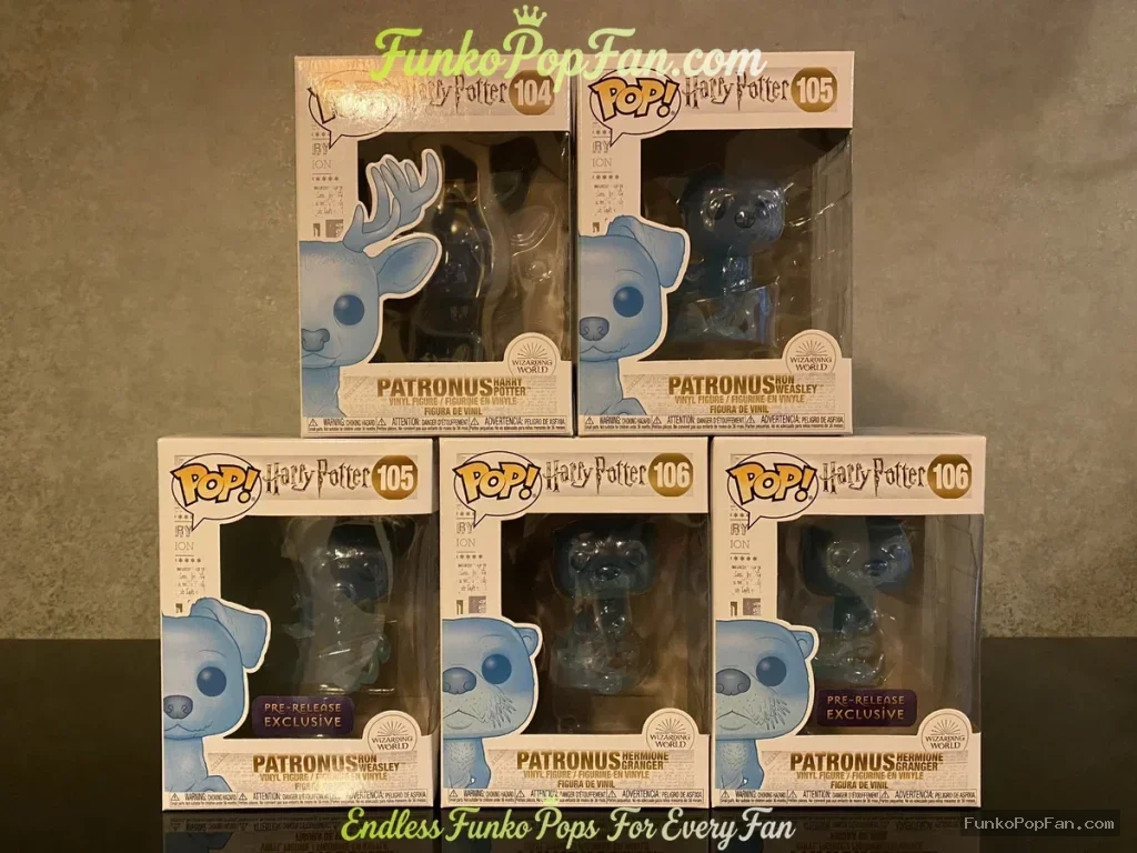 Harry Potter Patronus #105 Stag / Dog #106 (Pre-Release Exclusive) Vinyl Figure Bobblehead Vaulted Collectible With Protector Funko Pop Figure