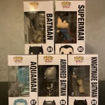 Bundle Funko Pop! DC Icons #84 Batman / Superman #85 / Aquaman #87 / Armored Batman #88 / Knightmare - Funko Pop Figure