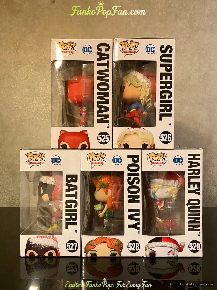 Bundle Funko Pop! DC Super Heroes #525 Catwoman / Supergirl #526 / Batgirl #527 / Poison Ivy #528 /  - Funko Pop Figure