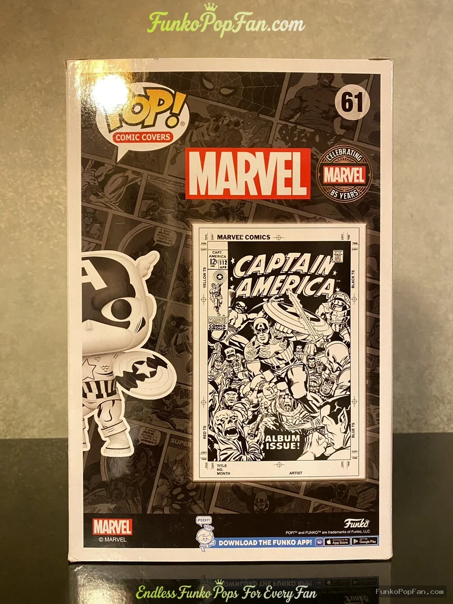 Funko Pop! Marvel Captain America #61 (Variant) Vinyl Figure Bobblehead Vaulted Collectible With Pro - Funko Pop Figure