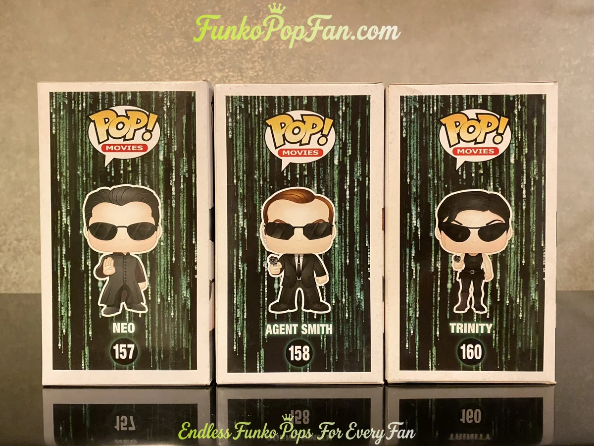 Bundle Funko Pop! Movies The Matrix #157 Neo / Agent Smith #158 / Trinity #160 Vinyl Figure Bobblehe - Funko Pop Figure