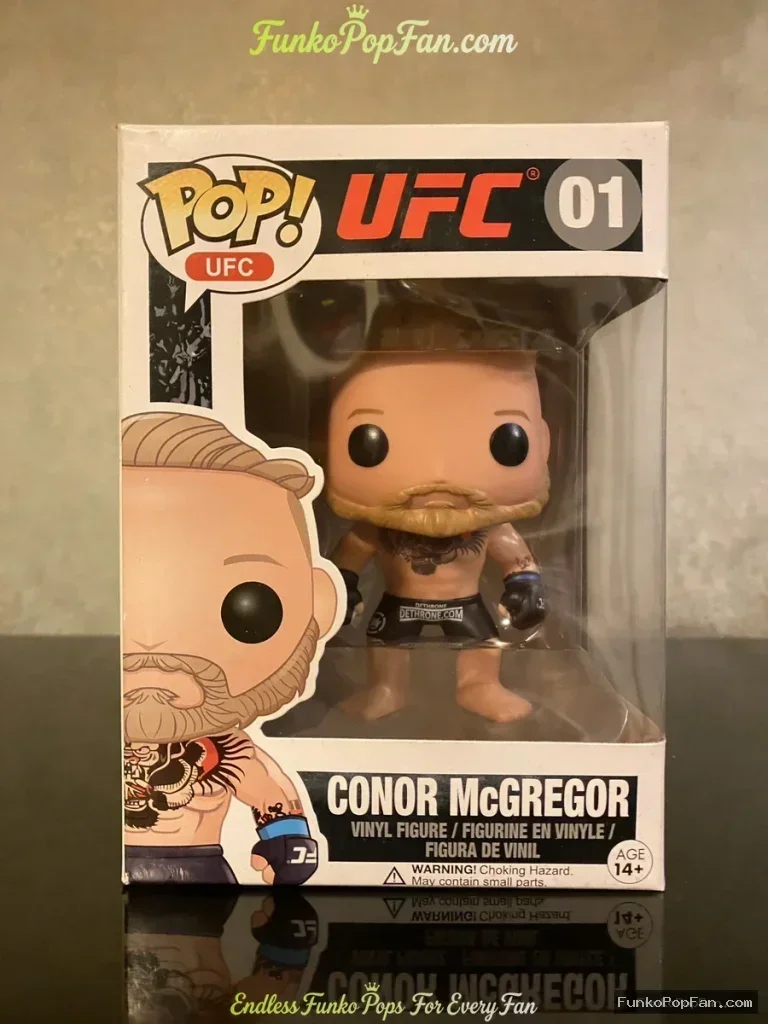 UFC #01 Conor McGregor Vinyl Figure Bobblehead Vaulted Collectible With Protector Funko Pop Figure