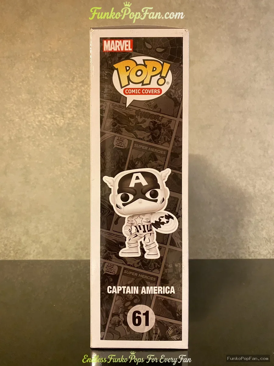 Funko Pop! Marvel Captain America #61 (Variant) Vinyl Figure Bobblehead Vaulted Collectible With Pro - Funko Pop Figure