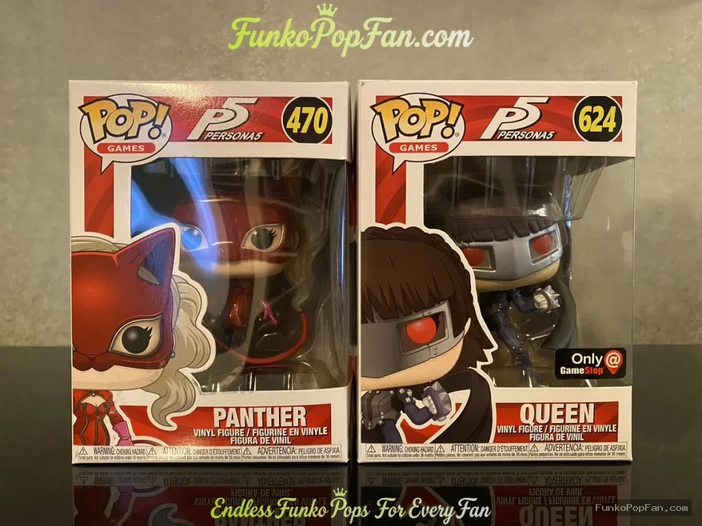Games Persona 5 #470 Panther / Queen #624 Vinyl Figure Bobblehead Vaulted Collectible With Protector Funko Pop Figure