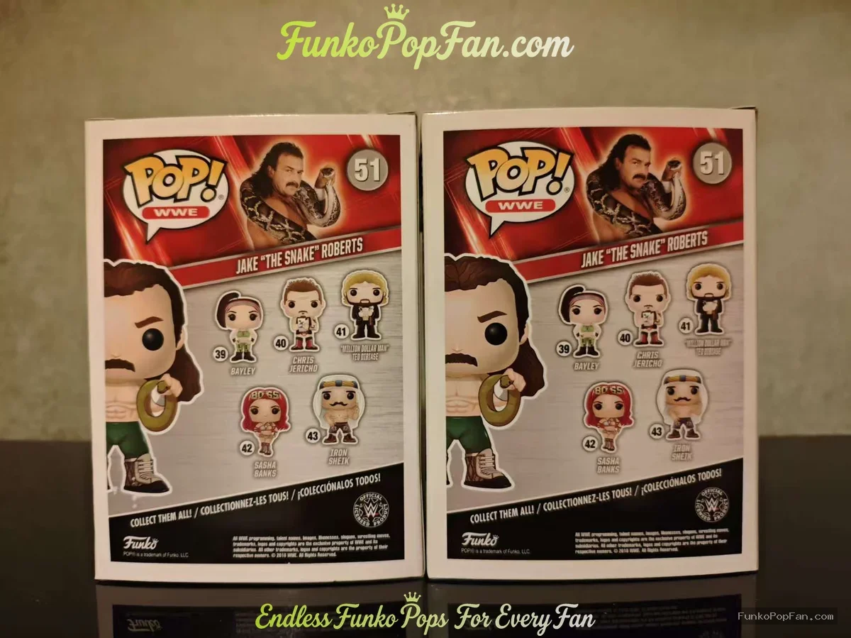 Funko Pop! WWE Raw #51 Jake 'The Snake' Roberts Vinyl Figure Bobblehead Vaulted Collectible With Pro - Funko Pop Figure
