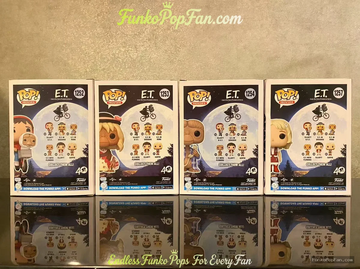 Bundle Funko Pop! E.T. Elliott & E.T. #1252 / E.T. in Disguise #1253 / E.T. in Robe #1254 / Gertie # - Funko Pop Figure
