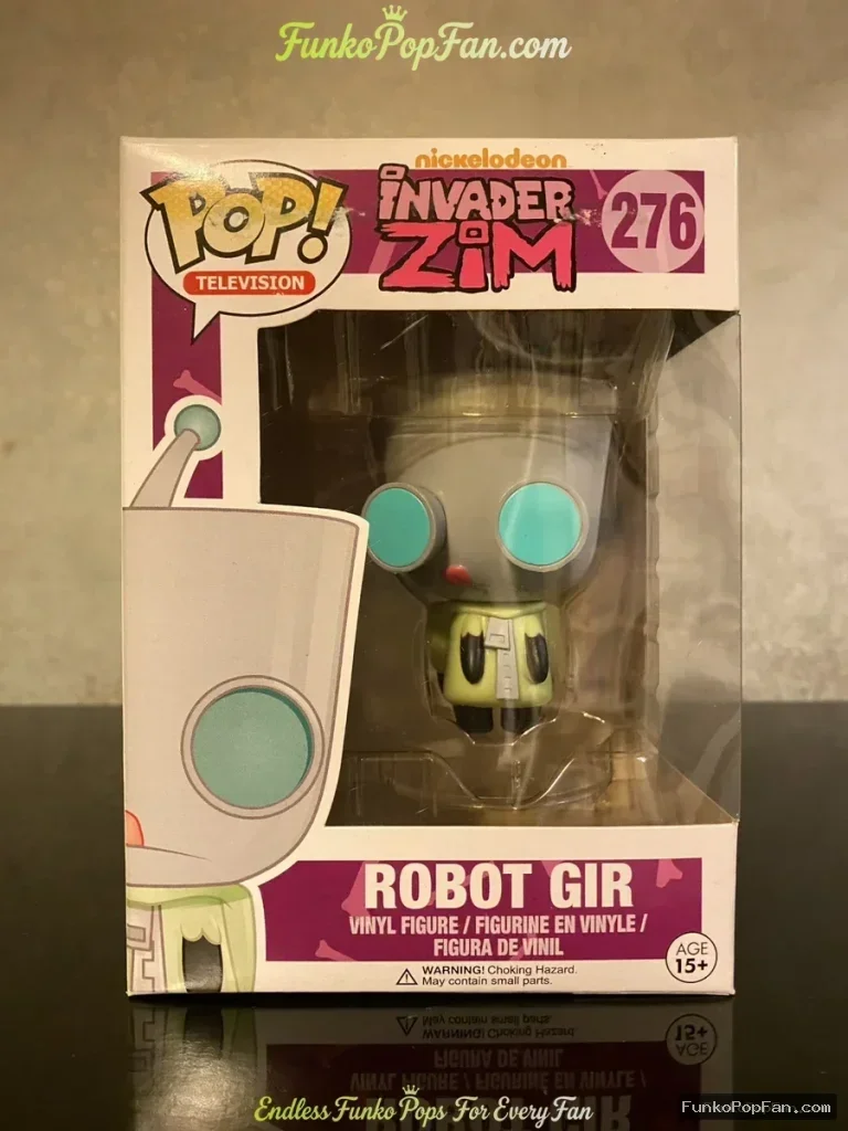 Television Invader Zim #276 Robot Gir Vinyl Figure Bobblehead Vaulted Collectible With Protector Funko Pop Figure
