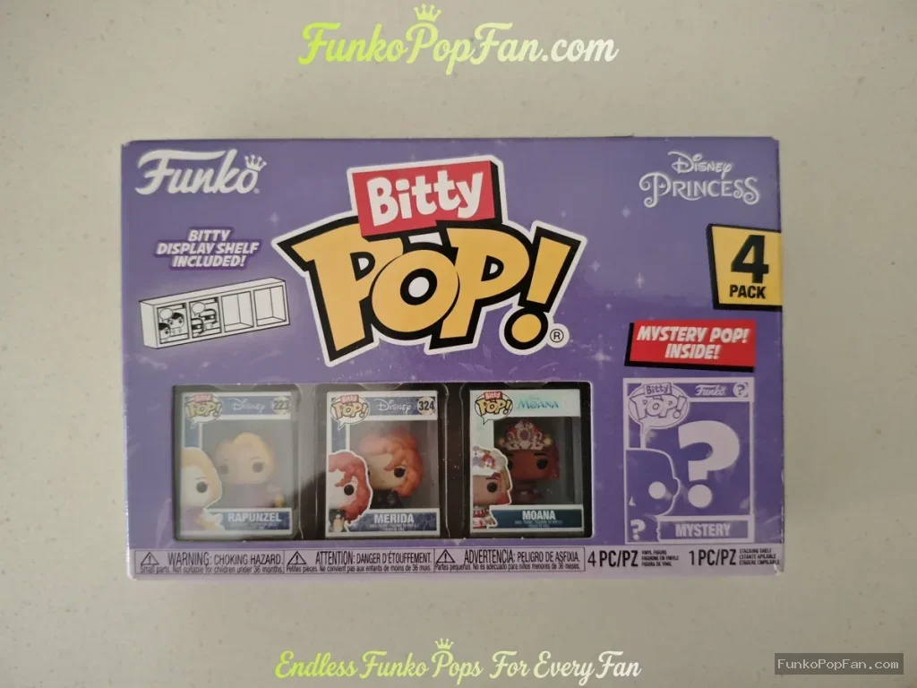 Bundle Funko Pop! Disney Princess Bitty Pop! Cinderella 4-Pack Vinyl Figure Bobblehead Vaulted Collectible With Protector Funko Pop Figure