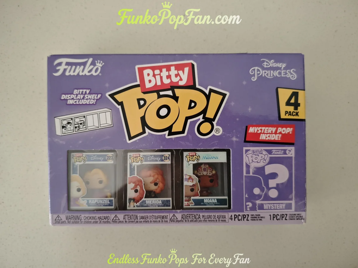 Bundle Funko Pop! Disney Princess Bitty Pop! Cinderella 4-Pack Vinyl Figure Bobblehead Vaulted Collectible With Protector Funko Pop Figure