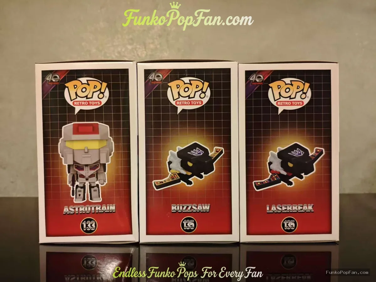 Bundle Funko Pop! Transformers Generations #133 Astrotrain / Buzzsaw #149 / Laserbeak #156 Vinyl Fig - Funko Pop Figure