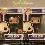 Bundle Funko Pop! Movies John Wick Chapter 2 #387 John Wick Chase + #387 John Wick Set of 2 w/Protector Vinyl Figure Bobblehead Vaulted Collectible With Protector Funko Pop Figure