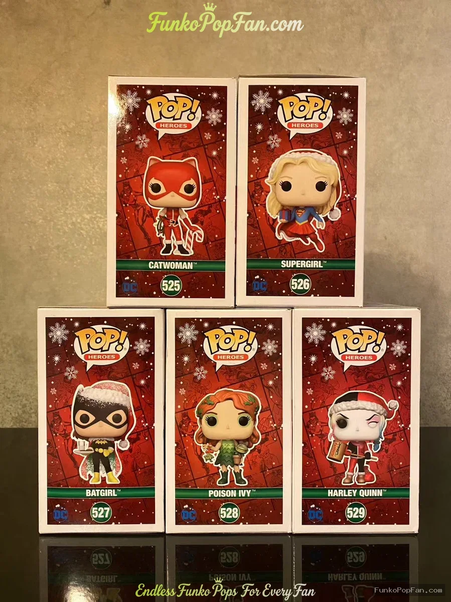 Bundle Funko Pop! DC Super Heroes #525 Catwoman / Supergirl #526 / Batgirl #527 / Poison Ivy #528 /  - Funko Pop Figure