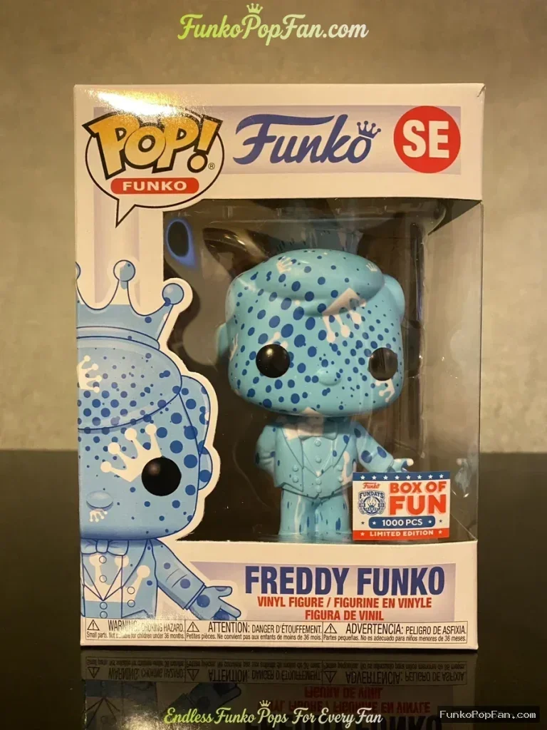Funko Freddy Artist Series #SE Fundays Box Of Fun 1000 Pcs (Blue with White Crowns) Vinyl Figure Bobblehead Vaulted Collectible With Protector Funko Pop Figure
