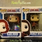 Marvel Civil War #132 Black Widow / #133 Scarlet Witch Vinyl Figure Bobblehead Vaulted Collectible With Protector Funko Pop Figure