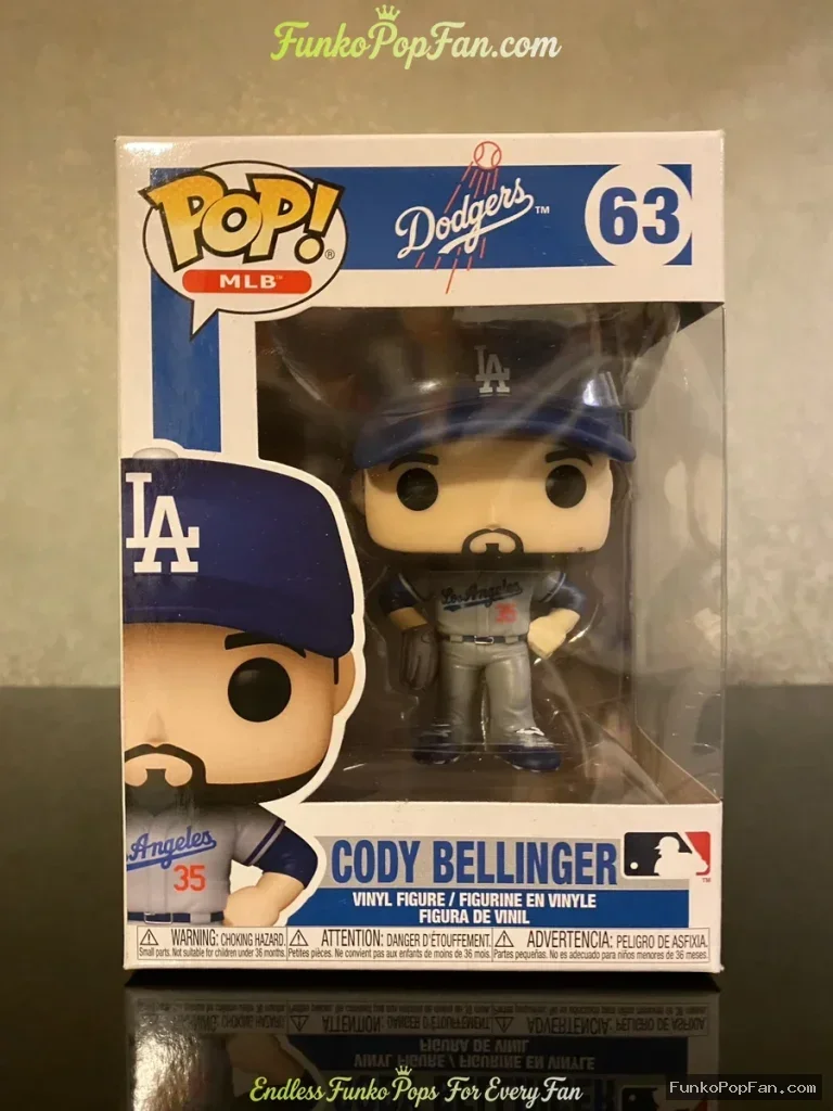 MLB #63 Cody Bellinger (Road Uniform) Vinyl Figure Bobblehead Vaulted Collectible With Protector Funko Pop Figure