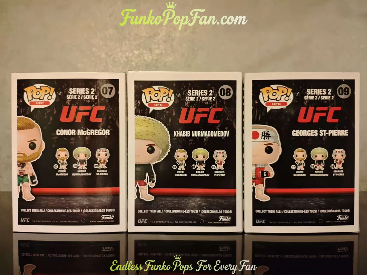 Bundle Funko Pop! UFC Fighters #07 Conor McGregor / Khabib Nurmagomedov #08 / Georges St-Pierre #09  - Funko Pop Figure