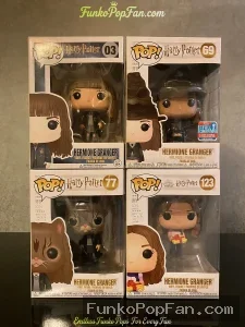 Bundle Funko Pop Harry Potter Hermione Granger #03 / #69 / #77 / #123 Vinyl Figure Bobblehead Vaulted Collectible With Protector Funko Pop Figure