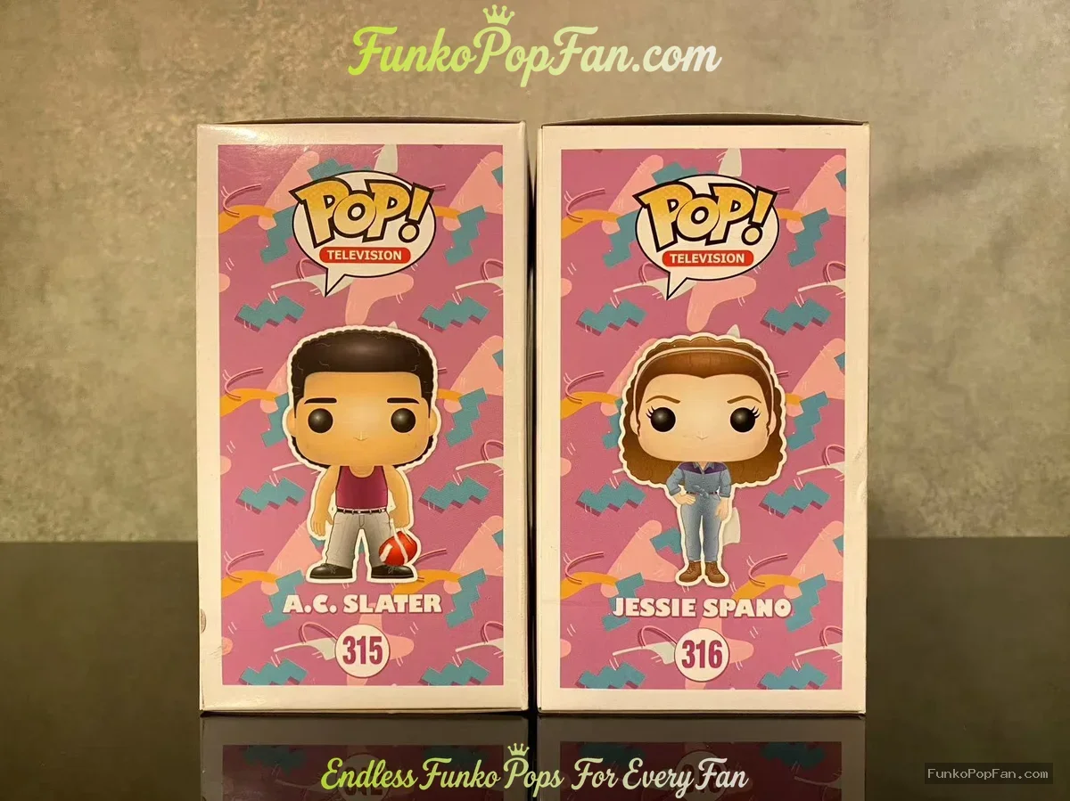 Bundle Funko Pop! Saved by the Bell Television #315 A.C. Slater / Jessie Spano #316 Vinyl Figure Bob - Funko Pop Figure