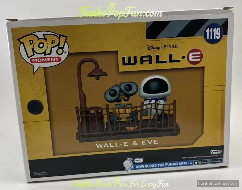 Funko Pop! Moments Pixar #1119 Wall-E & Eve Vinyl Figure Bobblehead Vaulted Collectible With Protect - Funko Pop Figure