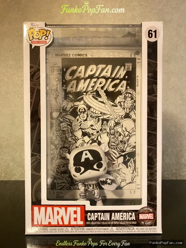 Marvel Captain America #61 (Variant) Vinyl Figure Bobblehead Vaulted Collectible With Protector Funko Pop Figure