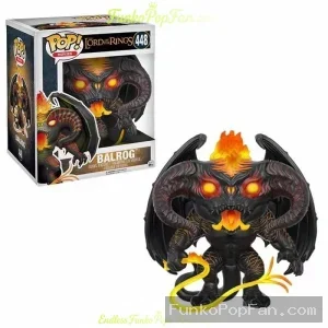 Movies Lord of the Rings #448 Balrog 6 inches Vinyl Figure Bobblehead Vaulted Collectible With Protector Funko Pop Figure