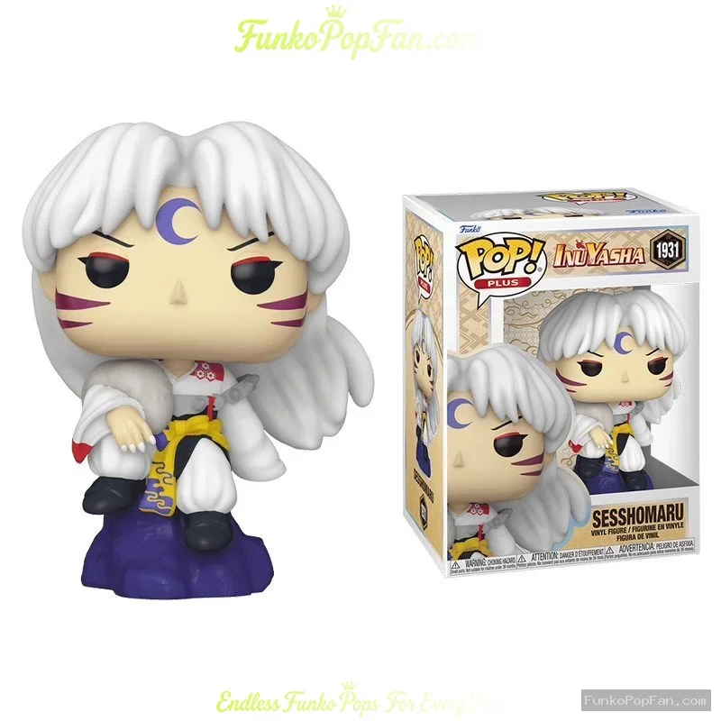 Animation Inuyasha #1931 Sesshomaru Vinyl Figure Bobblehead Vaulted Collectible With Protector Funko Pop Figure