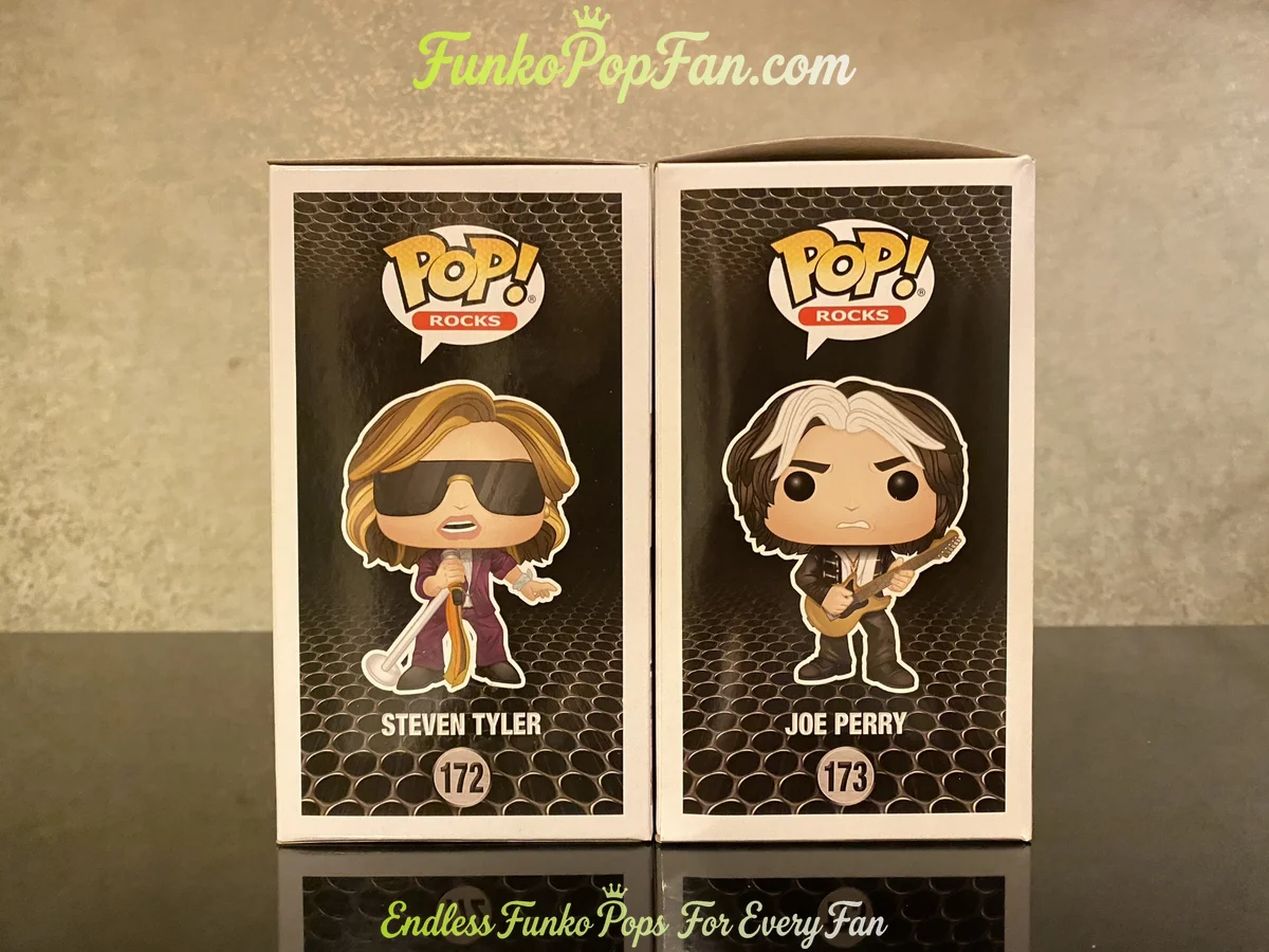 Funko Pop! #172/#173 Pop Rocks Aerosmith Steven Tyler / Joe Perry Vinyl Figure Bobblehead Vaulted Co - Funko Pop Figure