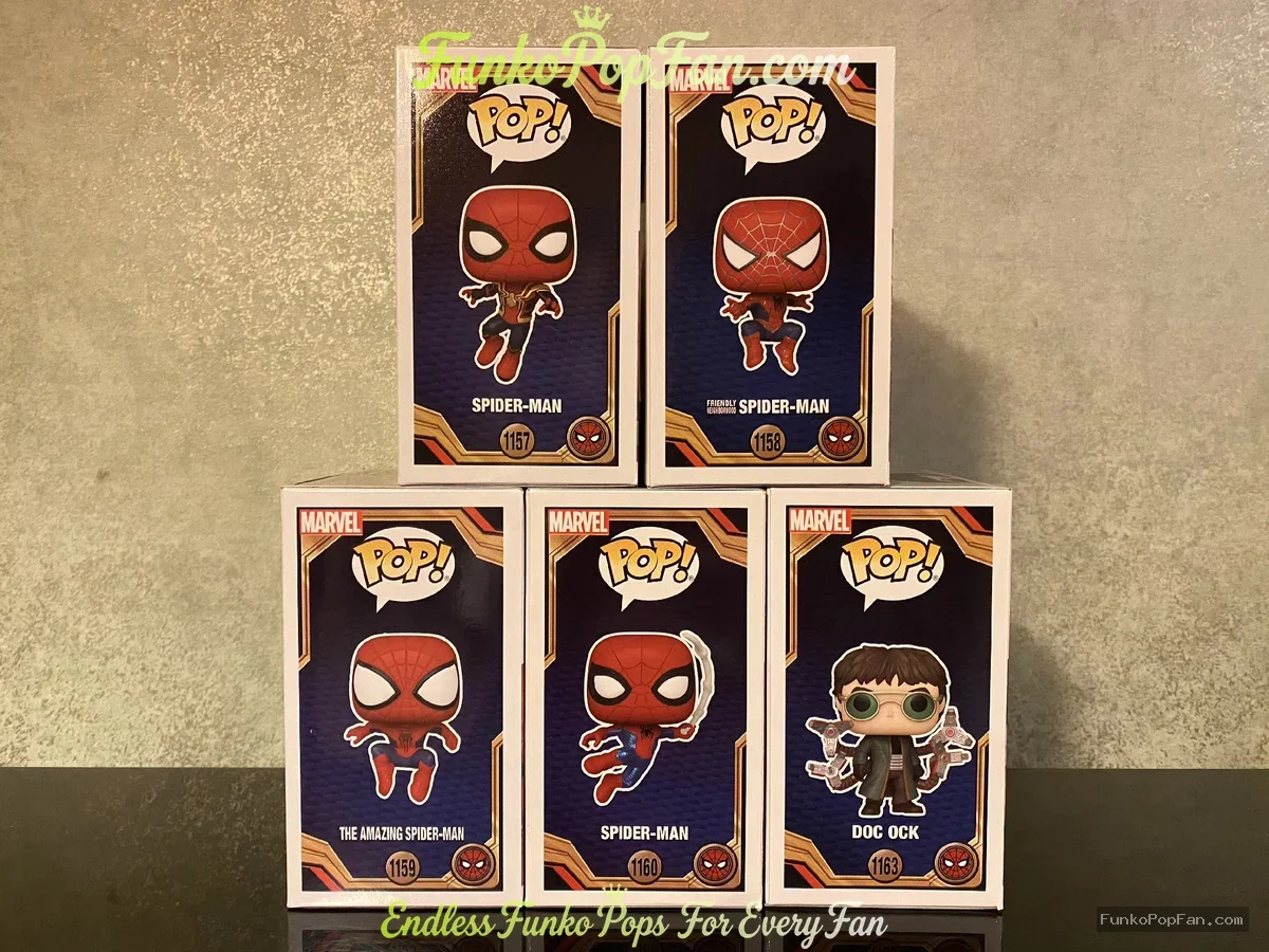 Bundle Funko Pop! Marvel Spider-Man #1159 Spider-Man (Iron Spider) Vinyl Figure Bobblehead Vaulted C - Funko Pop Figure