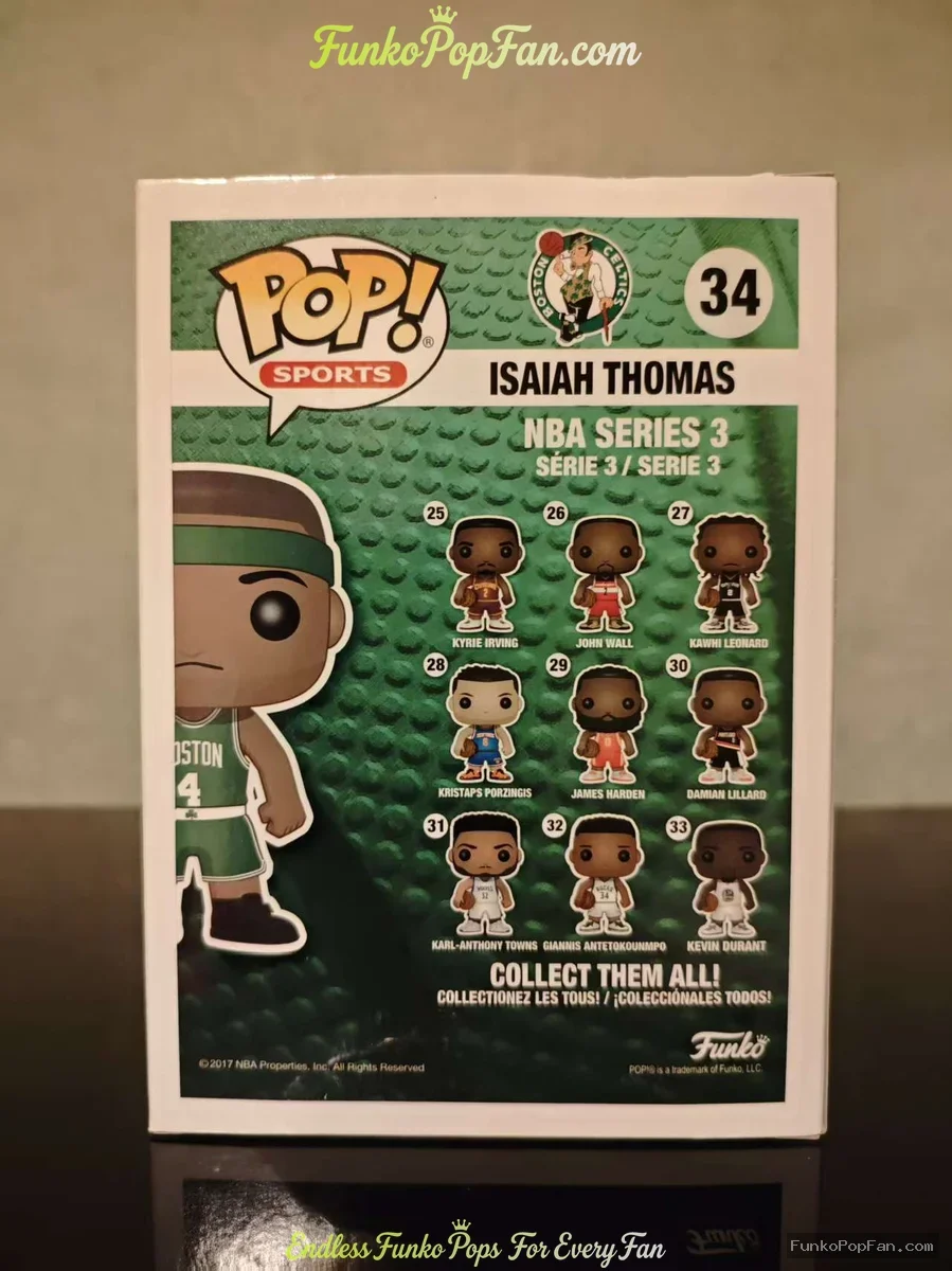 Funko Pop! Sports NBA #34 Isaiah Thomas Vinyl Figure Bobblehead Vaulted Collectible With Protector - Funko Pop Figure