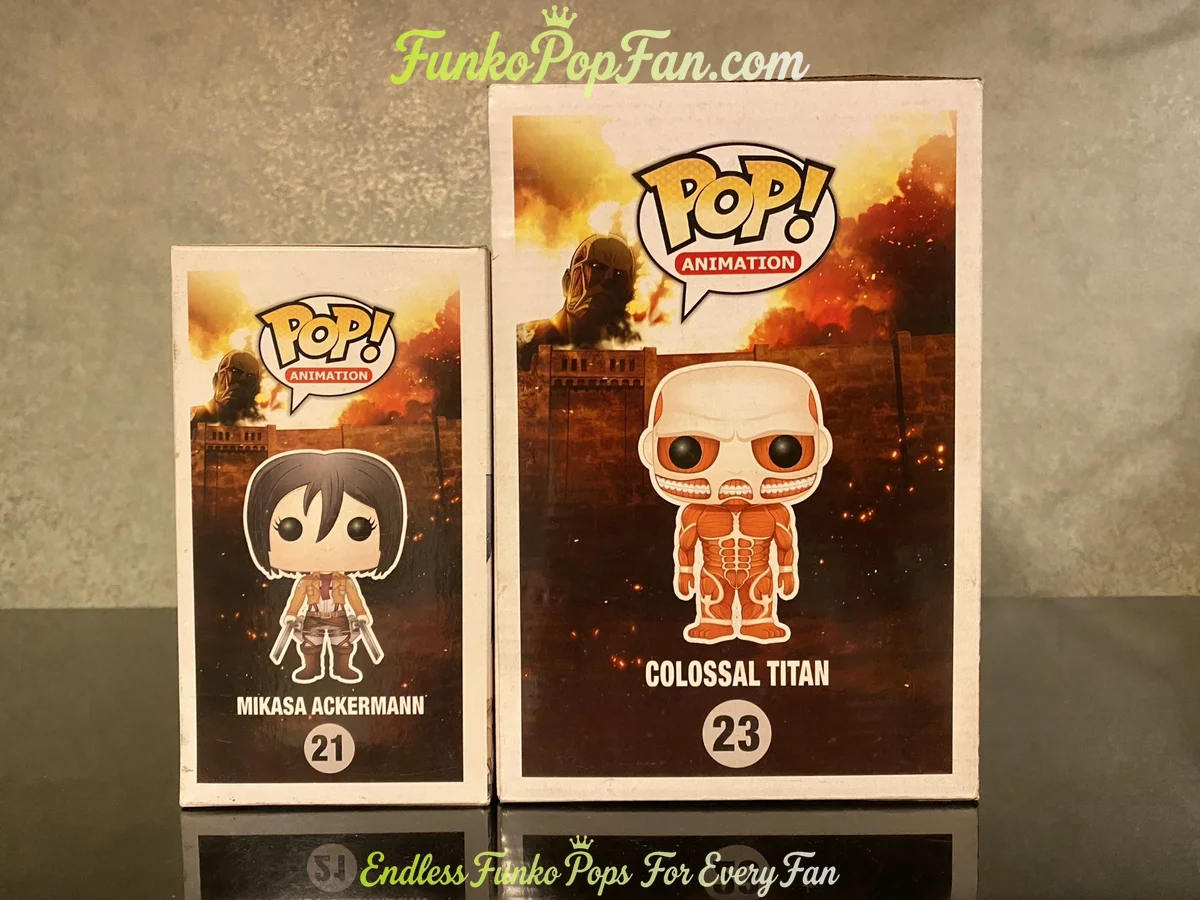 Funko Pop! Animation Attack on Titan #21 Mikasa Ackermann / Colossal Titan #23 Vinyl Figure Bobblehe - Funko Pop Figure