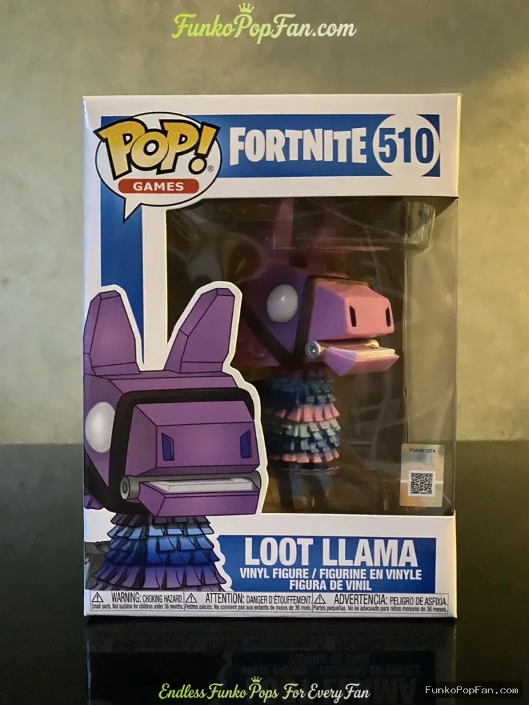 #510 Games Fortnite Loot Llama Vinyl Figure Bobblehead Vaulted Collectible With Protector Funko Pop Figure