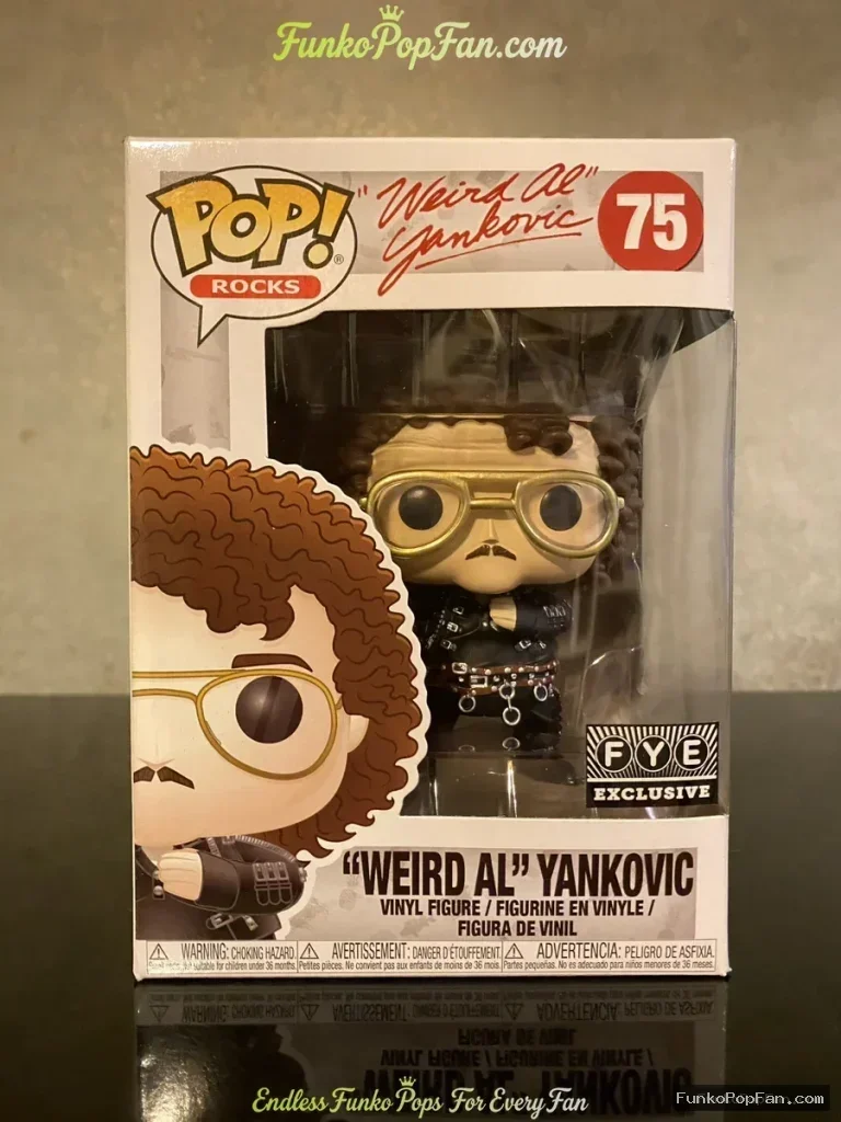 Rocks #75 "Weird Al" Yankovic (FYE Exclusive) Vinyl Figure Bobblehead Vaulted Collectible With Protector Funko Pop Figure