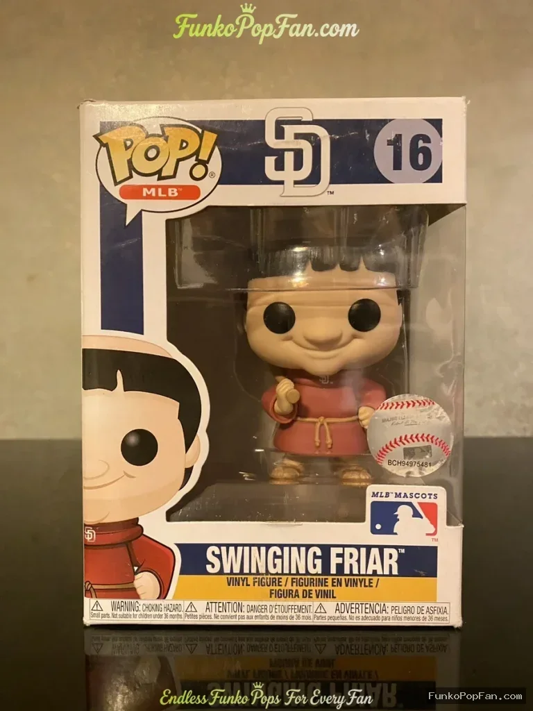 MLB Mascots #16 Swinging Friar Vinyl Figure Bobblehead Vaulted Collectible With Protector Funko Pop Figure