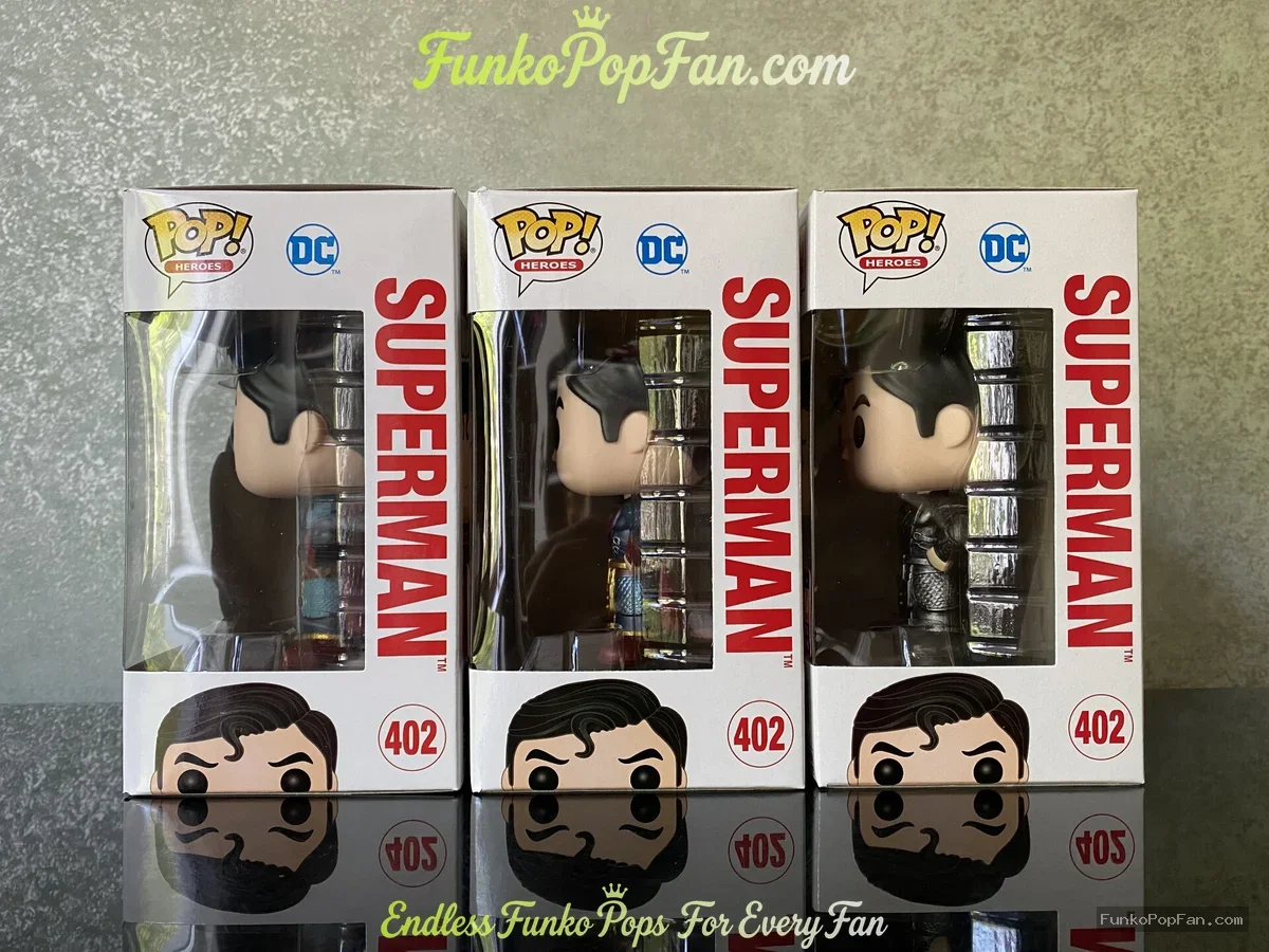 Funko Pop! DC Heroes #402 Superman (Imperial Palace Metallic Summer Exclusive) Vinyl Figure Bobblehe - Funko Pop Figure