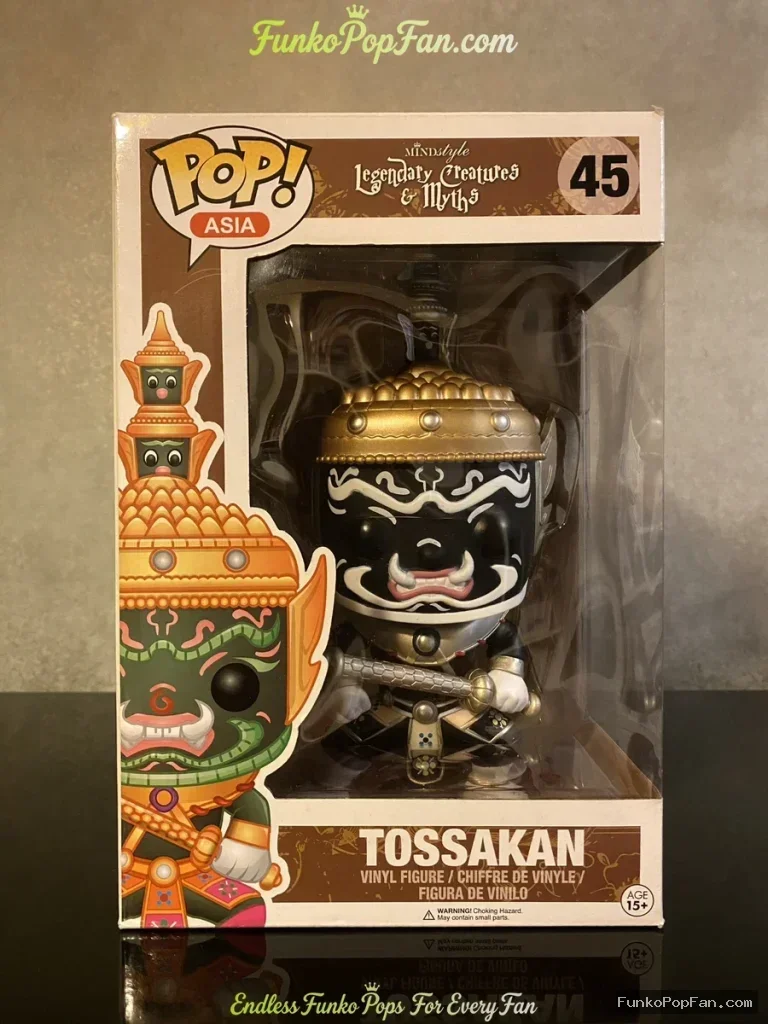Asia Legendary Creatures & Myths #45 Tossakan Vinyl Figure Bobblehead Vaulted Collectible With Protector Funko Pop Figure