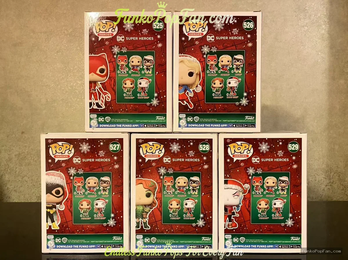 Bundle Funko Pop! DC Super Heroes #525 Catwoman / Supergirl #526 / Batgirl #527 / Poison Ivy #528 /  - Funko Pop Figure