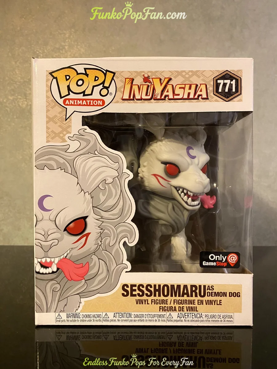 Animation Inuyasha #771 Sesshomaru Demon Dog (GameStop Exclusive) Vinyl Figure Bobblehead Vaulted Collectible With Protector Funko Pop Figure