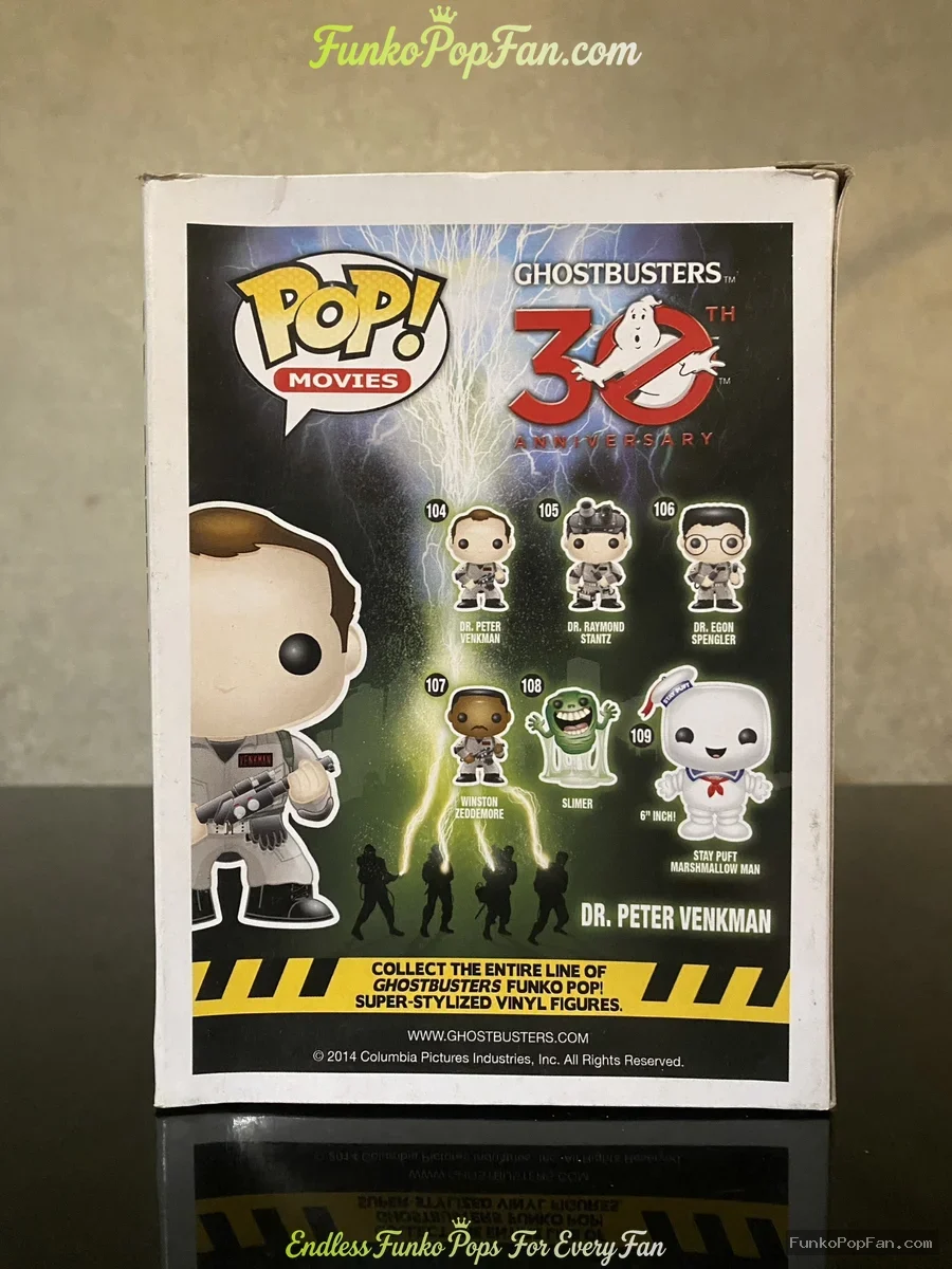 Funko Pop! Movies Ghostbusters #104 Dr. Peter Venkman Vinyl Figure Bobblehead Vaulted Collectible Wi - Funko Pop Figure