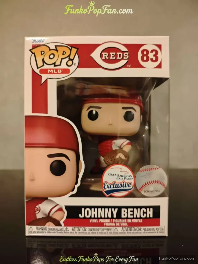 MLB Great American Ball Park Exclusive #83 Johnny Bench Vinyl Figure Bobblehead Vaulted Collectible With Protector Funko Pop Figure