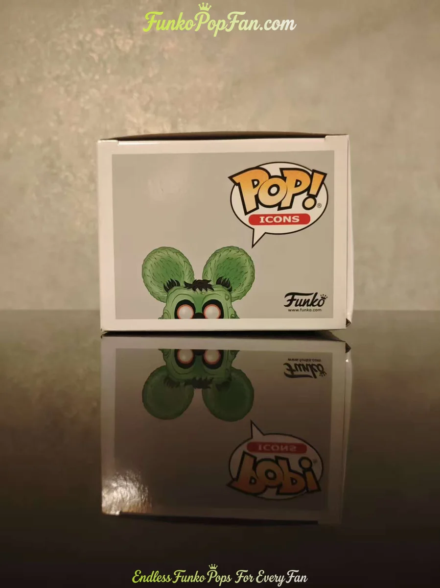 Funko Pop! #15 Rat Fink Gray Chrome 2019 SDCC Exclusive Vinyl Figure Bobblehead Vaulted Collectible  - Funko Pop Figure