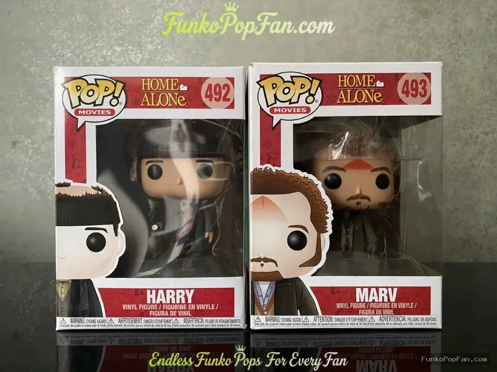 Bundle Funko Pop! Movies Home Alone #492 Harry / Mary #493 Vinyl Figure Bobblehead Vaulted Collectible With Protector Funko Pop Figure