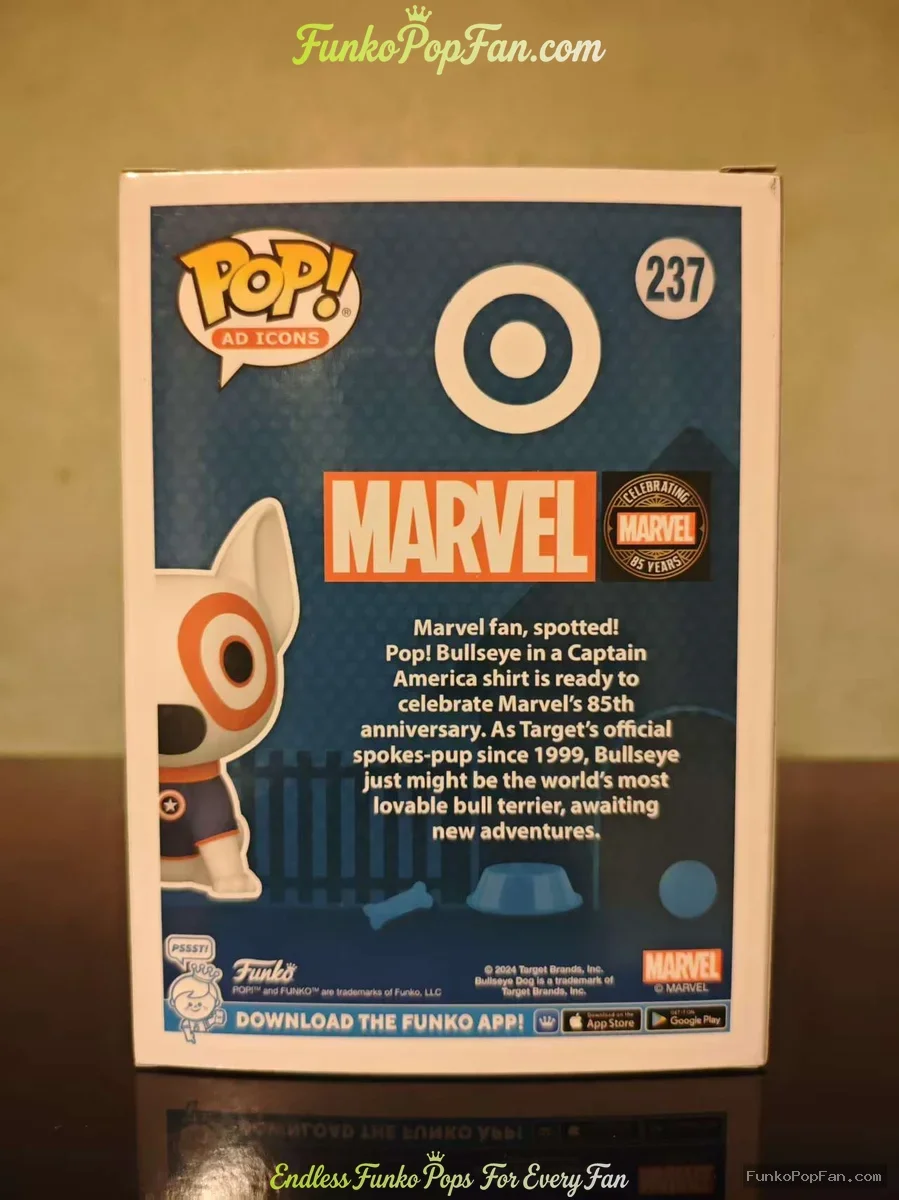Funko Pop! Ad Icons Marvel #237 Bullseye (Captain America Shirt) Vinyl Figure Bobblehead Vaulted Col - Funko Pop Figure