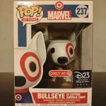 Ad Icons Marvel #237 Bullseye (Captain America Shirt) Vinyl Figure Bobblehead Vaulted Collectible With Protector Funko Pop Figure